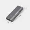 Qoltec kotelo M.2 SATA (NGFF) -SSD-levylle, USB-C