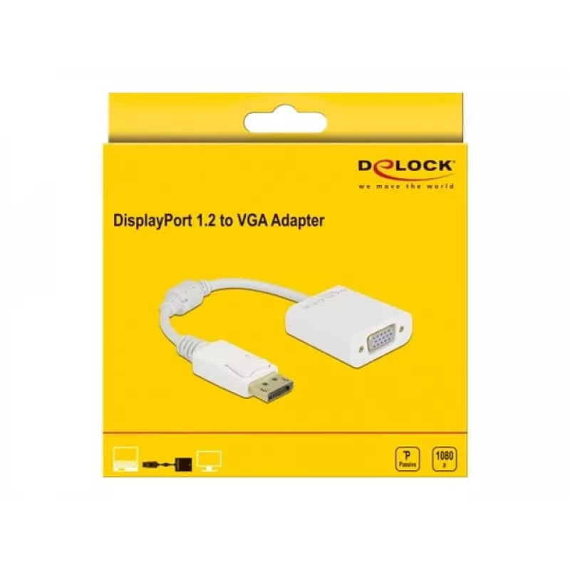 Sovitin DisplayPort 1.2 uros - VGA naaras DeLOCK 61007