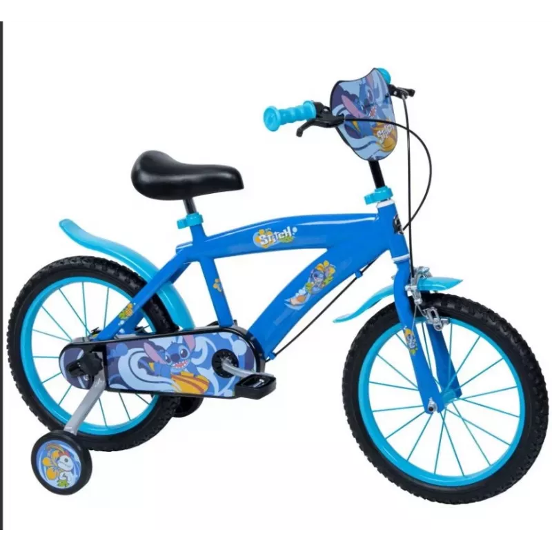 Lasten polkupyörä HUFFY Disney Stitch 16 inch apupyörillä, jalkajarru