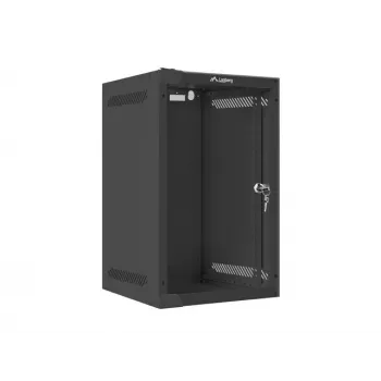 Seinäasennuskaappi LANBERG WF10-2309-10B 9U, 469×280×310 mm, 10 tuuman syvyys, musta, IP20