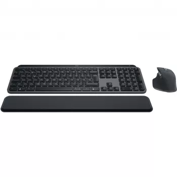 Logitech MX Keys S Combo näppäimistö hiiri sisältyy toimisto RF langaton + Bluetooth QWERTZ sveitsiläinen grafiitti