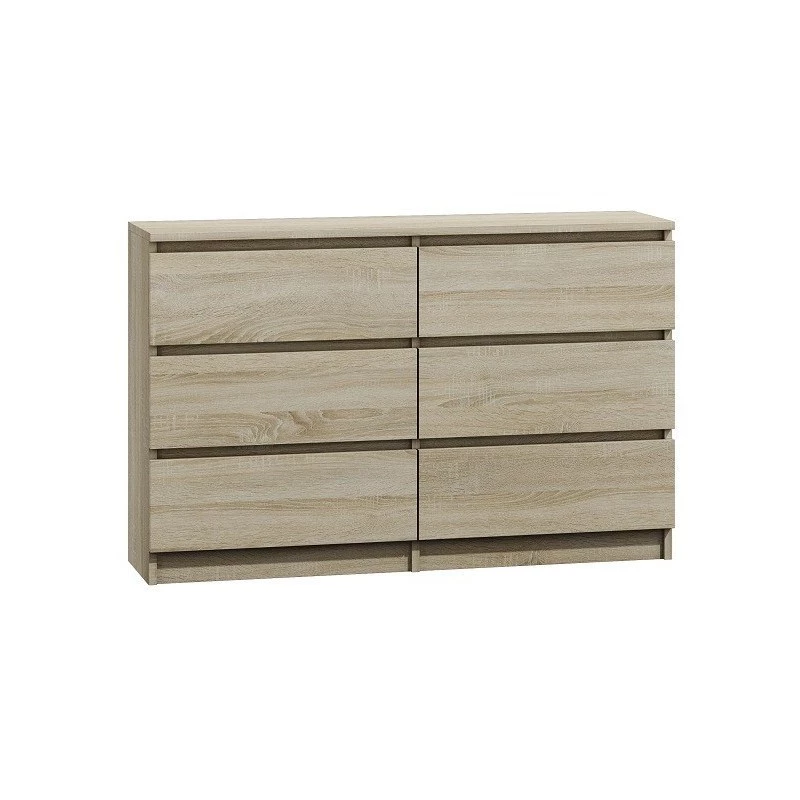 Lipasto Top e Shop M6 120 SON 2x3, tammi, 6 laatikkoa, 1200×300×770 mm