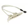 Slotbracket 1x sisäinen USB 5-Pin 2x ulkoiseen USB 2.0 DeLOCK 71000