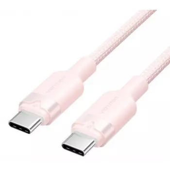 USB-C - USB-C -kaapeli Vention TRDP USB 2.0 1 m 0,48 Gbit/s 60 W pinkki