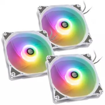 Kotelotuuletin BitsPower Notos RGB PWM 120mm valkoinen, 3 kpl:n pakkaus