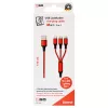 USB-kaapeli 2GO 797150 1,5 m USB B USB C/Micro-USB B/Lightning punainen
