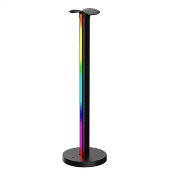 Pöytävalaisin Yeelight Beam RGBIC musta — LED 12W, monivärinen tunnelmavalo, 400×117 mm, AC/USB 12V