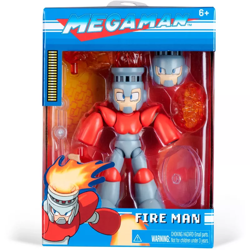 Jada Toys Mega Man Fire Man 253251023 – keräilytoimintahahmo, n. mittakaava 1:24