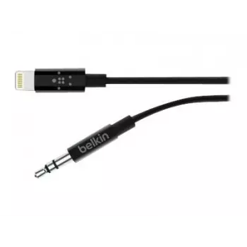 Belkin kaapeli Lightning – kuulokeliitäntä - Lightning uros – stereominiliitin uros - 91,4 cm - musta - Apple iPhone (Lig
