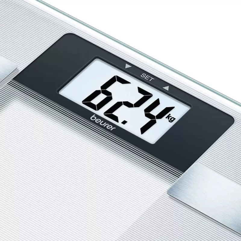 Beurer BG 13 Square harmaa, läpinäkyvä elektroninen henkilövaaka