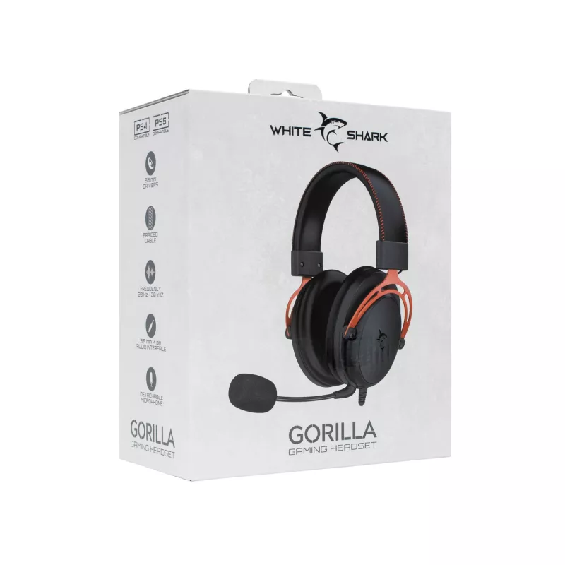 Kuulokkeet White Shark GH-2341 Gorilla musta/punainen
