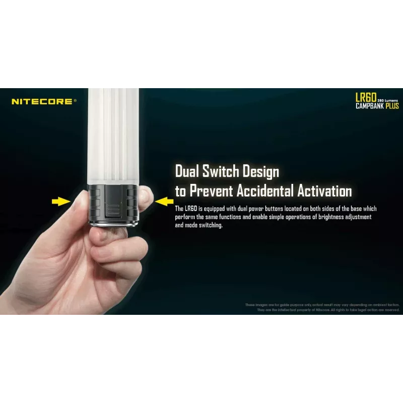 Paristokäyttöinen retkilyhty Nitecore LR60 280 lm USB C
