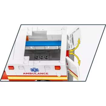 Rakennuslelu Cobi RAM 3500 Ambulance malli 24609 rakennuspalikkasarja