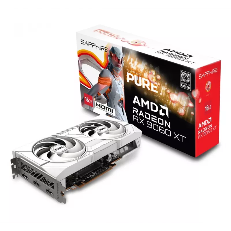 SAPPHIRE PURE Radeon RX 9060 XT Gaming OC 16GB näytönohjain