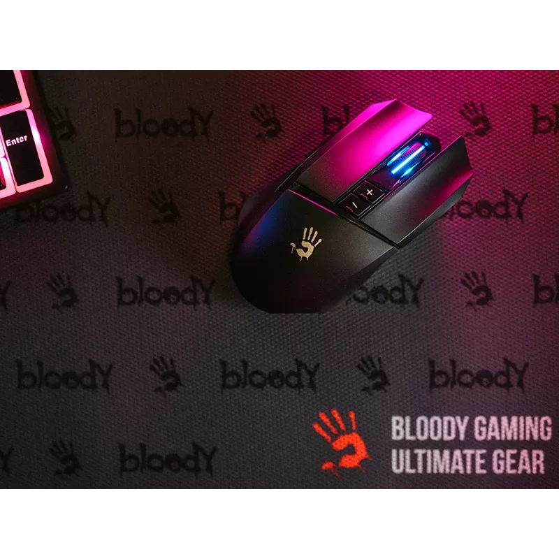 A4TECH BLOODY hiiri R36 ULTRA WRLS 2.4G+USB musta