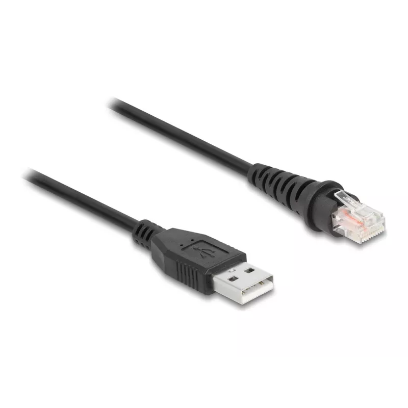 DeLOCK RJ50 / USB 2.0 Type-A -viivakoodilukijakaapeli 2 m