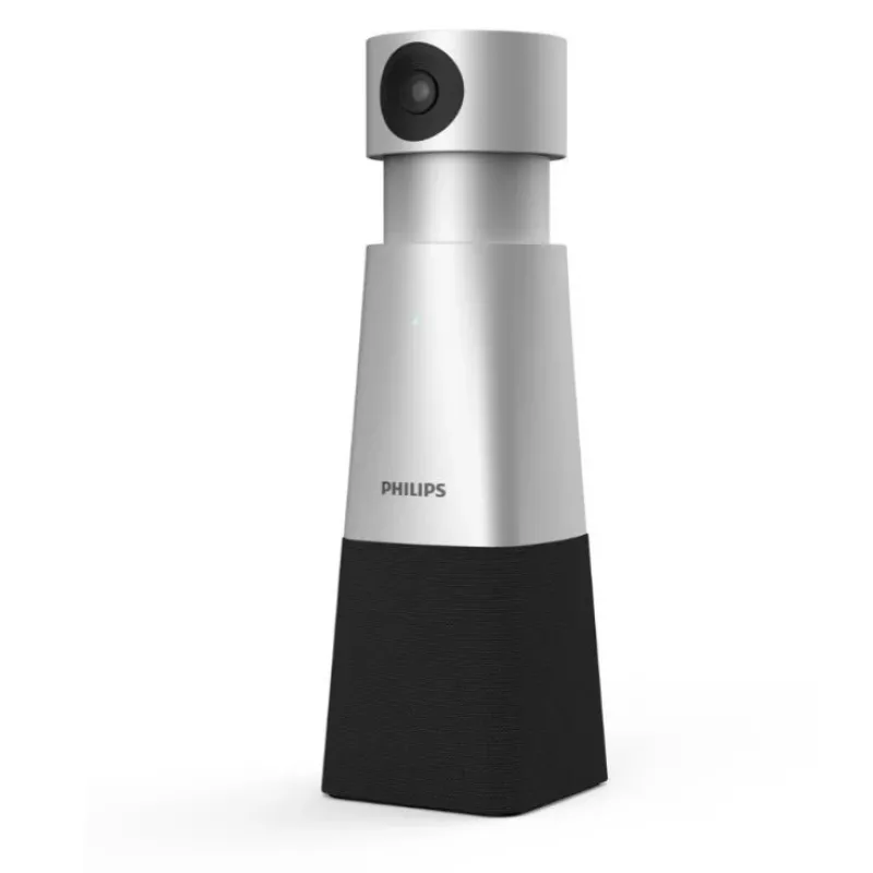 Philips PSE0550 SmartMeeting kannettava 4K-videoneuvottelukamera sisäänrakennetulla mikrofonilla, 30 kuvaa/s, USB, musta/hopea