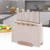 Maestro MR-1412-BEIGE veitsisarja telineellä + leikkuulautasarja beige