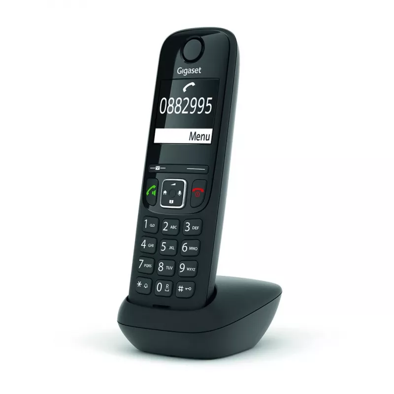 Analoginen/DECT-puhelin Gigaset AS690HX langaton luuri numeronäyttö musta