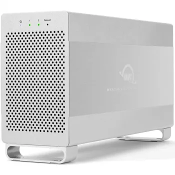 OWC Mercury Elite Pro Dual valkoinen – ulkoinen kotelo 2× 3,5 inch SATA-kiintolevylle, RAID 0/1/SPAN, USB Type-B