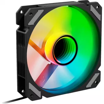 SHARKOON Shark Mirror RGB PWM Reverse 120 mm ARGB tuuletin – musta