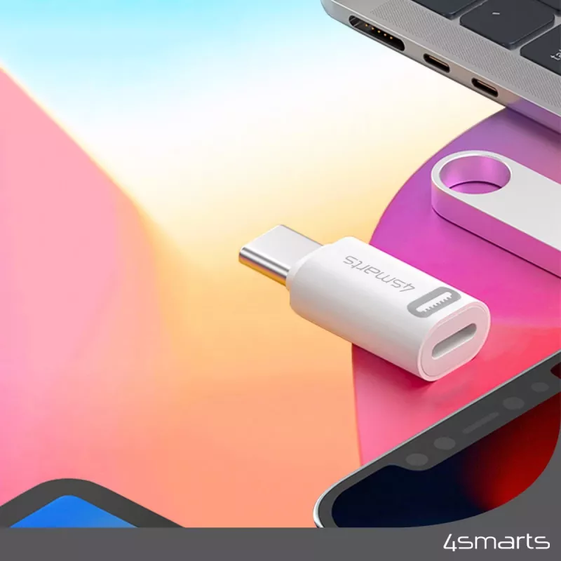 Kaapeliadapteri 4smarts 540711 Lightning USB-C valkoinen