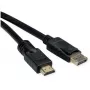 Videokaapelisovitin ROLINE 11.04.5776 7,5 m HDMI Type-A DisplayPort musta