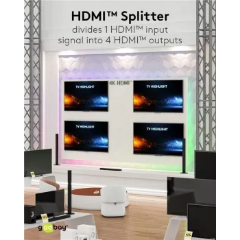 Goobay HDMI™-jakaja 1 to 4 (4K @ 60 Hz) (58483)