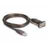 Adapteri USB 2.0 Type-A sarjaporttiin RS-232 D-Sub 9-pin uros DeLOCK 62646
