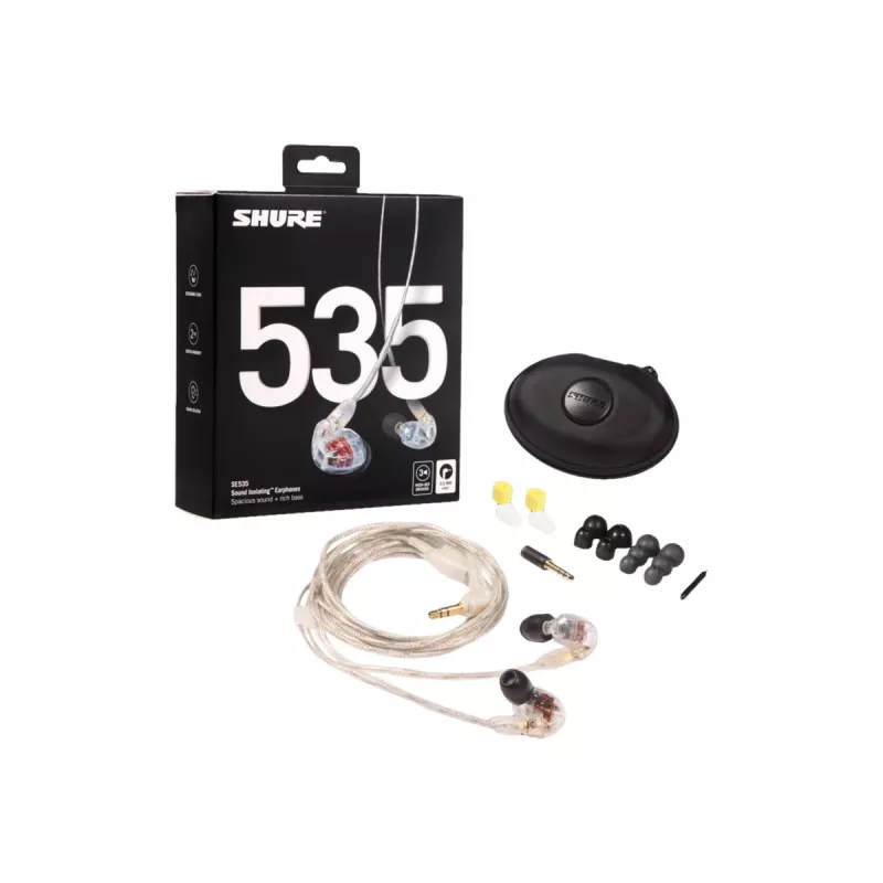 Shure SE535 kuulokkeet johdollinen in-ear lava/studio läpinäkyvä