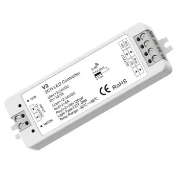 V2 ohjainvastaanotin 12-24V, 2x5A