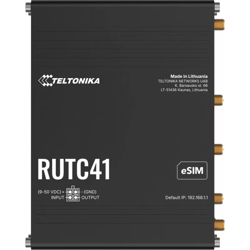 Reititin TELTONIKA RUTC41 4G LTE EDGE, teollinen matkapuhelinreititin RUTC41000000