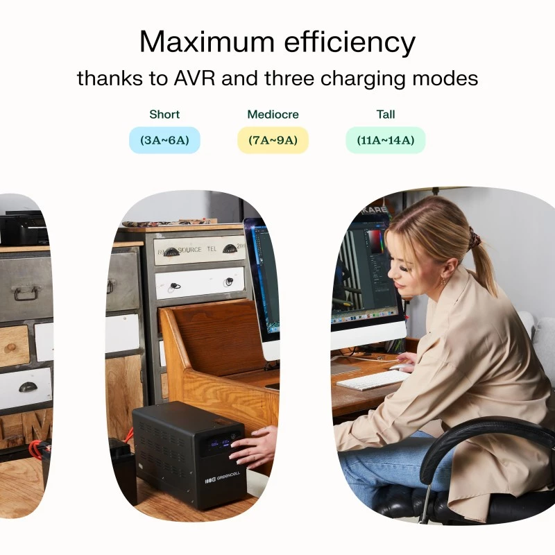 Keskeytymätön virransyöttö UPS Green Cell UPSLPPC1200 2 kVA 1200 W