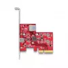DeLOCK PCI Express x4 -kortti USB 10 Gbps Type-C Type-A Low Profile
