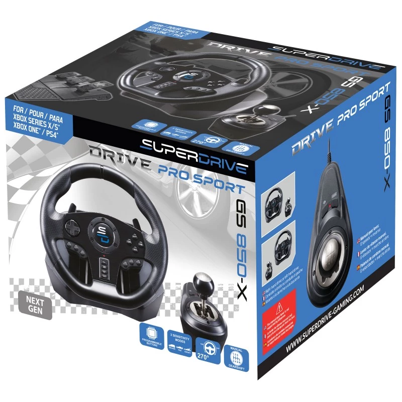Ratti + polkimet Subsonic GS850-X musta 270° kierto USB
