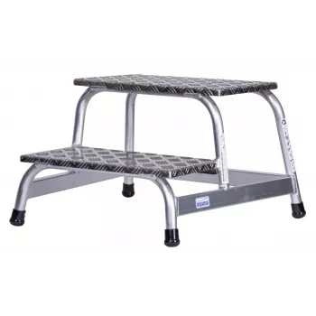 Askeltikas Krause 805027, alumiini 2 askelmaa, enimmäiskuorma 150 kg, 680 mm pituus, 41 cm korkeus