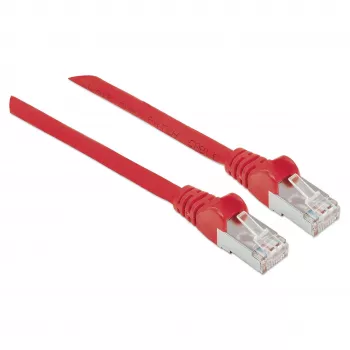 Intellinet verkkokaapeli, Cat6, 0,5 m, punainen, kupari, S/FTP, LSOH / LSZH, PVC, RJ45, kullatut kontaktit, taittumissuoja, suojuksella, elinikäinen takuu