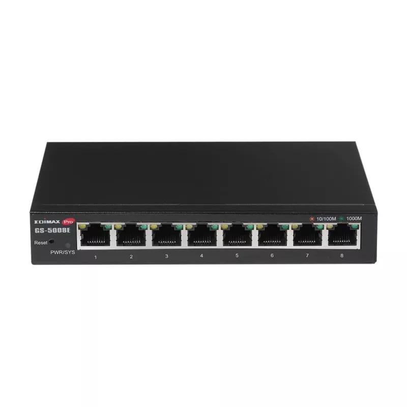 Edimax GS-5008E verkkokytkin hallittava Gigabit Ethernet (10/100/1000) musta