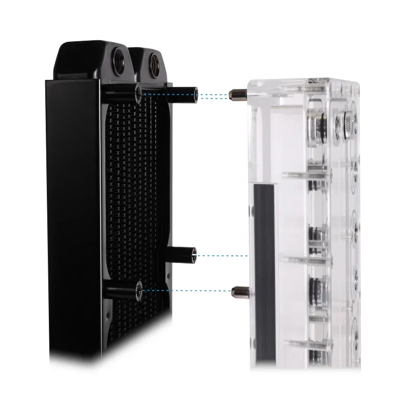 Asennussarja Alphacool 15724 musta ruostumaton teräs 17 mm korkeus