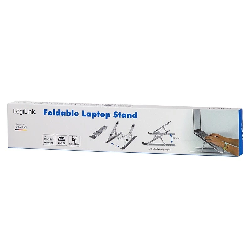 Kannettavan teline LogiLink AA0134 hopea 40,6 cm (16 tuumaa)