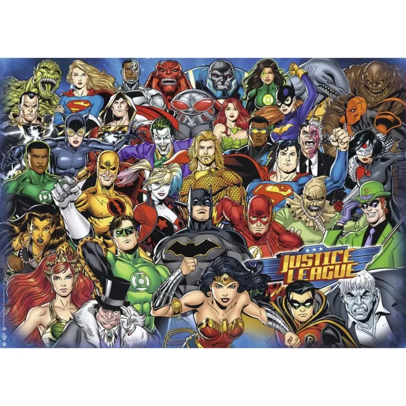 Ravensburger Puzzle Challenge DC Comics 1000 palaa, premium-liitospalat, valmis koko n. 68 x 49 cm