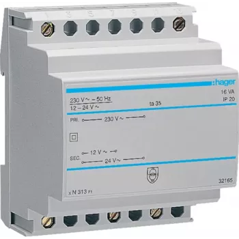 Turvamuuntaja 12V/1,33A tai 24V/0,67A ST313 (ST313)
