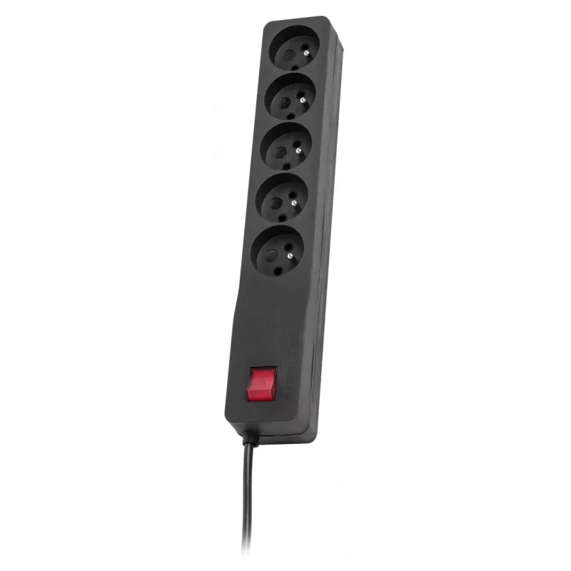 LESTAR ZX 510 G-A K.:CZ 5,0M ylijännitesuoja musta 5 pistorasiaa 230 V 5 m