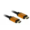 DeLOCK - HDMI-kaapeli - HDMI (M) - HDMI (M) - 50 cm - kolmoiseristys - musta, kulta - 8K-tuki
