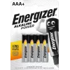 ENERGIZER BATTERY ALKALINE POWER AAA LR03 4 KPL