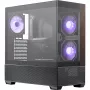 Cooler Master Elite 690 PC-kotelo, Midi-Tower, ATX, Tempered Glass - 4x ARGB-tuuletin, puu, musta
