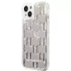 Karl Lagerfeld KLHCP14MLMNMS iPhone 14 Plus 6.7 kova kotelo hopea / hopea Liquid Glitter Monogram