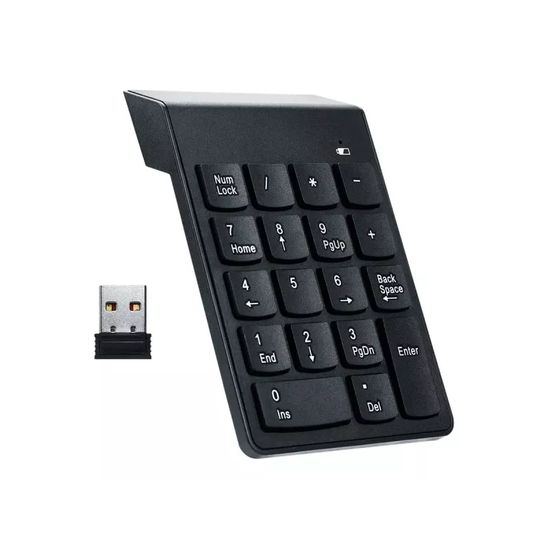 Gembird KPD-W-02 langaton numeronäppäimistö, 2,4 GHz, USB, 18 näppäintä, musta