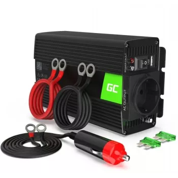 Virtasovitin vaihtosuuntaaja Green Cell INV17 Auto 500W musta
