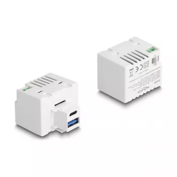 DeLOCK Keystone-moduuli USB Type-A USB Type-C PD 20W valkoinen